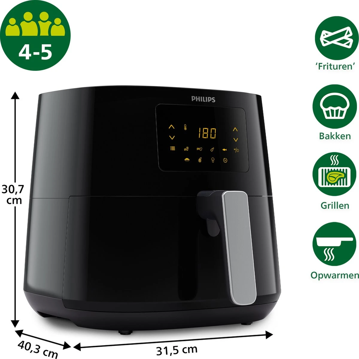 Philips Airfryer XL Essential - Hetelucht friteuse & digitaal display